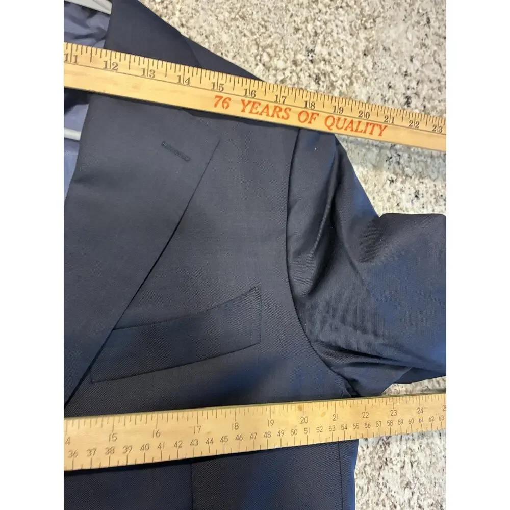 Suitsupply Blazer Mens 44 Navy Lazio Wool Super 110s VBC Fabric Italy P2778LAI